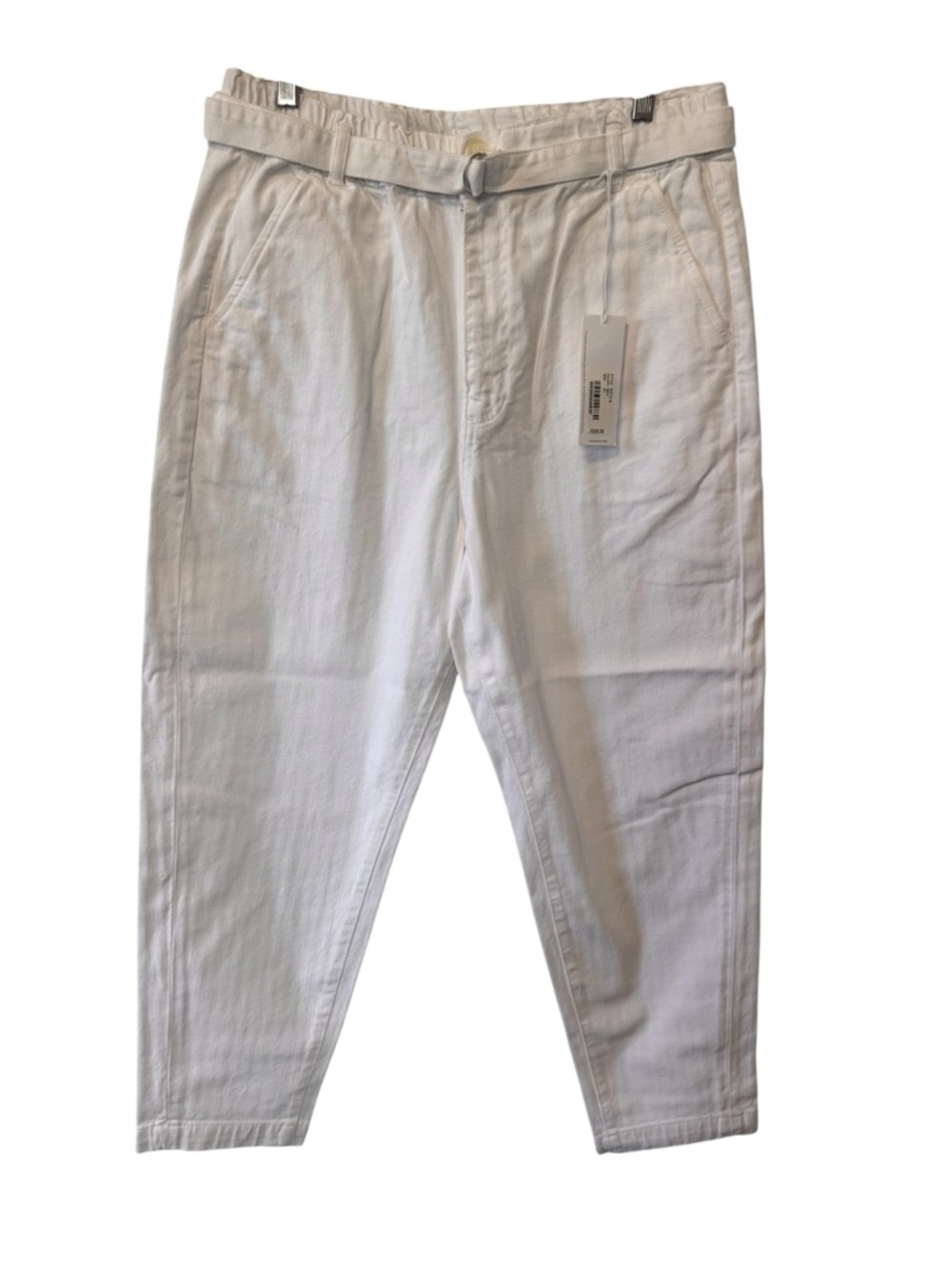 Women’s Renn Paperbag Summer White Trouser Pant AG Adriano Jeans Size 12/Size 31 - Picture 1 of 12